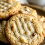 Delicious banana bread cookies on a cooling rack