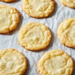 Delicious cream cheese cookies freshly baked on a plate.