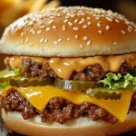 Big Mac Sloppy Joes served on a plate, showcasing juicy beef and special sauce.