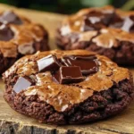 Delicious brownie mix cookies fresh out of the oven
