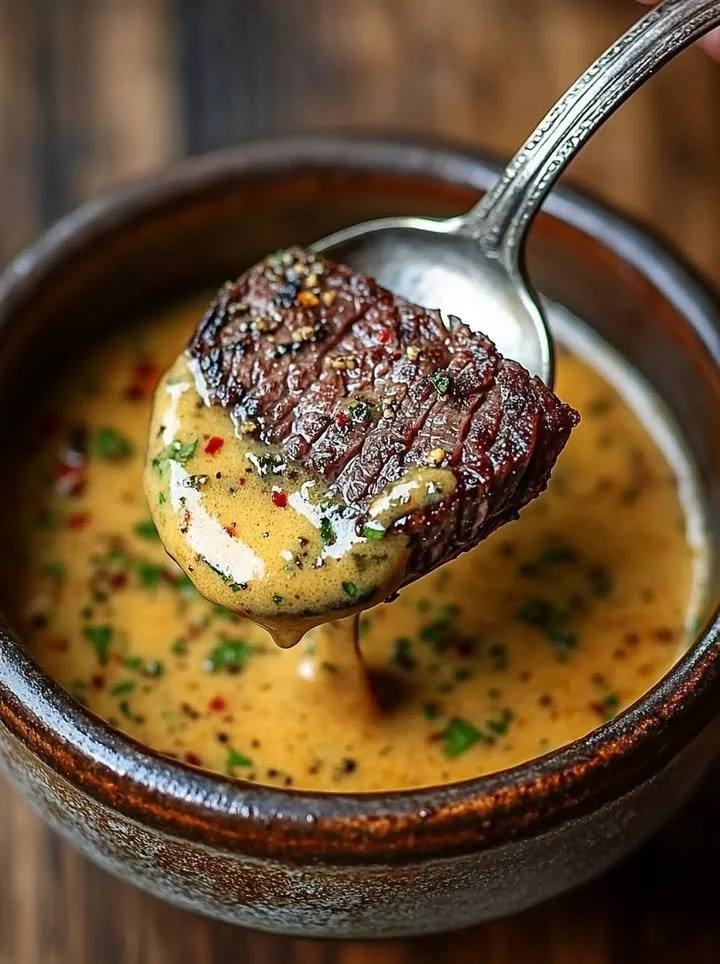 Homemade Cowboy Butter Dipping Sauce served with fresh vegetables.