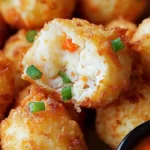 Delicious Crab Rangoon Bombs with crispy shell and creamy filling