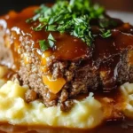 Delicious Cracker Barrel meatloaf served with sides