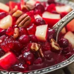 Delicious Cranberry Apple Jello Salad with vibrant colors and festive presentation