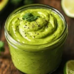 Creamy avocado sauce served in a bowl, perfect for dipping or drizzling