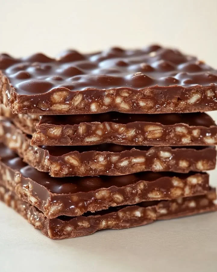 Delicious crispy chocolate crunch bars with a perfect texture and rich chocolate flavor