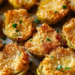 Crispy Parmesan Artichoke Hearts served as a delicious appetizer