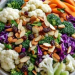 Bowl of crunchy detox salad with fresh vegetables and dressing