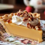 Delicious slice of Dolly Parton’s Butterscotch Pie on a plate