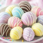 Easter-themed Oreo cookie balls decorated for spring celebrations