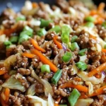 Plate of easy crockpot chicken and stuffing served with herbs and side vegetables.