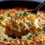 Delicious bowl of French Onion Butter Rice topped with caramelized onions and herbs.