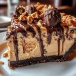 Giant Reese's Peanut Butter Cup Pie with creamy peanut butter filling