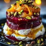 Golden Beet and Burrata Stacks with Pistachio and Citrus Zest