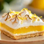 Delicious Lemon Meringue Tart Bars with zesty lemon and fluffy meringue topping.