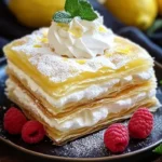 Limoncello Custard Thousand Leaves dessert with creamy layers and lemon zest.
