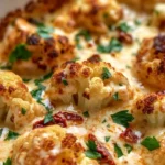 Delicious Marry Me Roasted Cauliflower seasoned to perfection.