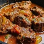 Delicious Nigerian beef stew rich in spices and tender beef.