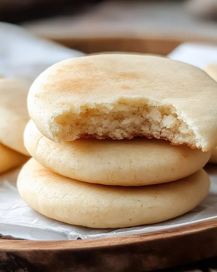 Plate of Old Fashioned Southern Tea Cakes with a decorative design.