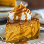 Delicious Pumpkin Caramel Cheesecake with creamy layers and caramel drizzle
