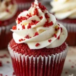 Delicious red velvet cupcakes with cream cheese frosting