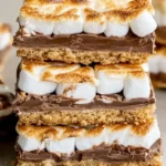 Delicious S’mores Crack Bars with chocolate, graham crackers, and toasted marshmallows