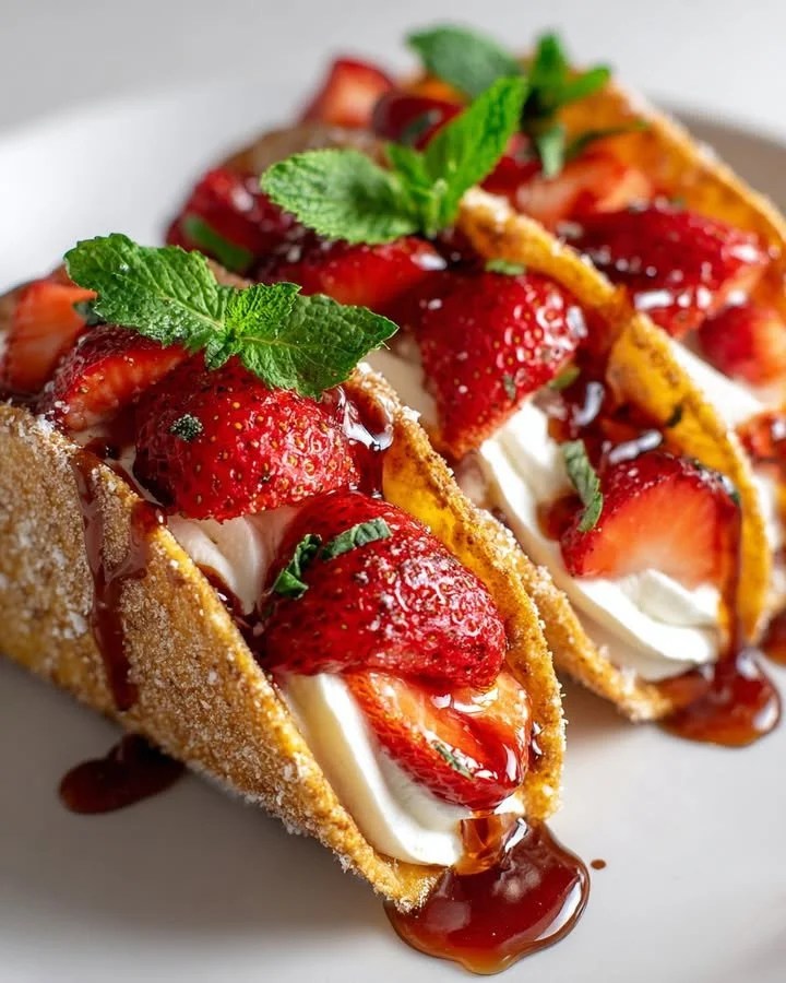 Delicious sweet cinnamon dessert tacos with a creative twist
