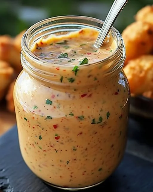 Delicious bowl of tangy New Orleans Remoulade sauce served with seafood