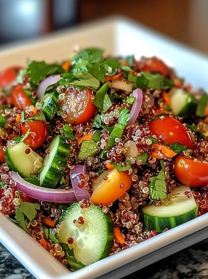 Colorful Thai Quinoa Salad with Fresh Herbs and Lime Vinaigrette