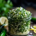 Zesty Jalapeño Salt in a decorative jar with spices